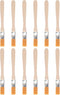 uxcell 5" Paint Brush - 0.5" Width Soft Nylon Bristle with Wood Handle for Wall, Cabinets, Fences, Yellow 12Pcs