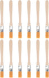 uxcell 5" Paint Brush - 0.5" Width Soft Nylon Bristle with Wood Handle for Wall, Cabinets, Fences, Yellow 12Pcs