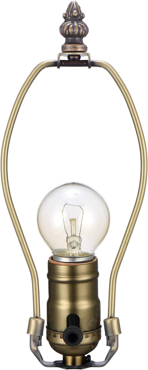 8 Inch 3 Canomo Table Lamp Kit Lamp Rewiring Kit with Harp, Lamp Pipe, Way Socket and All Parts Needed and Instructions