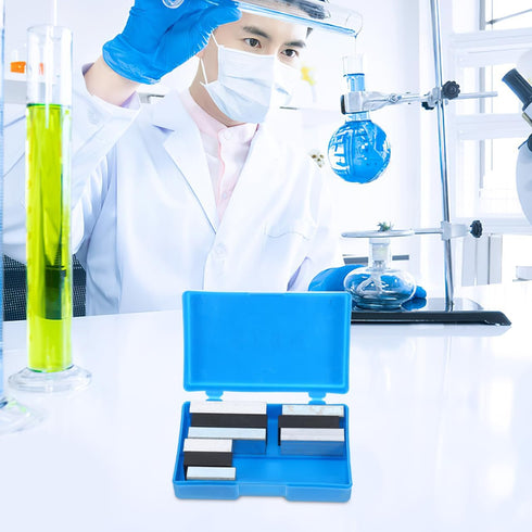 Set 11X6.5X3.2 Inches ULTECHNOVO Cuboid Group Density Experiment Blocks with Aluminum Iron Plastic Blocks for Physics