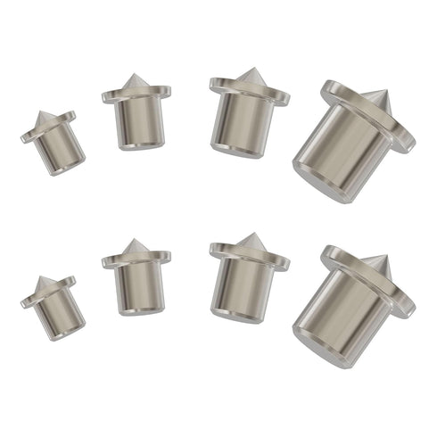 8PCS Drill Center for Dowel and Tenon, Chrome Plated Steel Woodworking Doweling Centering Transfer Plugs