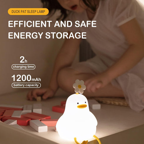 Dimming,The 3 Sitting Duck Light With Warm Color Little Flower Rechargeable Touch Lamp Is Levels Brightness