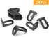 Rierdge 24 18x18x30mm (1.2 Inch Pcs Slotted L Brackets Heavy Duty, Adjustable L-Shape Corner Brace, Metal Right Angle