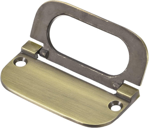 uxcell Finger Flush Pull Handle, 74x34x5mm Rectangle for Drawer Door, Bronze Tone