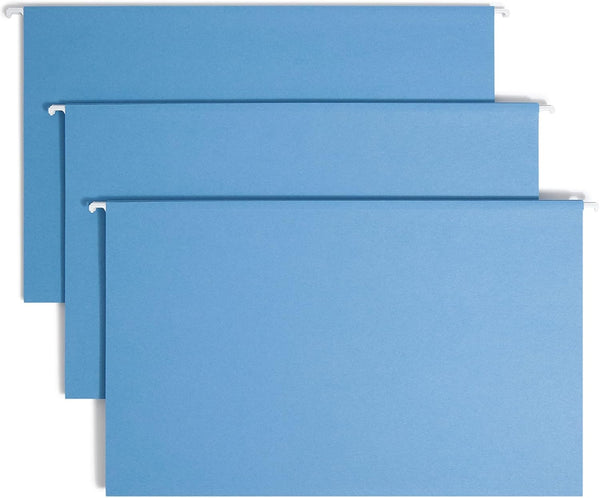 Smead Hanging File Folder, Legal Size, Blue, 1/5-Cut Adjustable Tab, 25 per Box (64160)