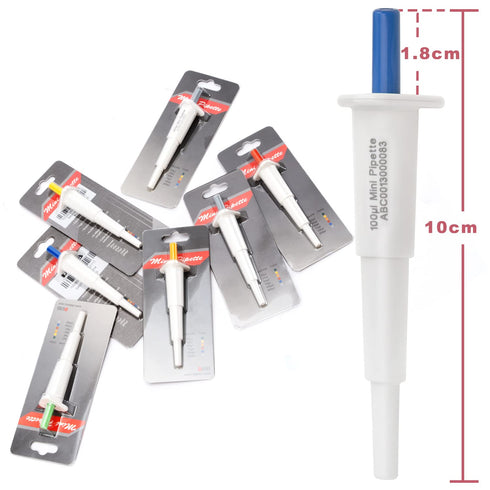 ONiLAB Mini Fixed Volume Pipette, Manual Single Channel Pipettor, Laboratory Micro Pipette, 100µl Blue