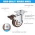 Nefish 2 Inch Swivel Caster Wheels Set of 4 Heavy Duty, 600 Lbs, Locking Plate Castors for Hardwood Floor