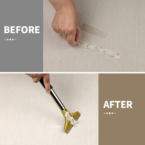 Razor Blade Scraper Tool, 4 inch with 10PCS Extra Metal Blades, Large Cleaning Scraper for Paint, Gum, Glue