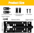 LXUEJIE 2 Pack 12 Barrel Bolt Lock, Slide Bolt Latch Lock, Door Latch Lock Slide Bolt Heavy Duty Security Sliding Latch