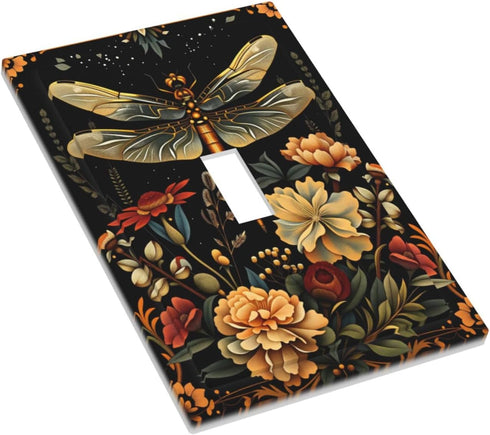 Sturin 1 3X5 Vintage Dragonfly Wall Plate Light Switch Cover Gang Single Toggle Toggle Switch Art Plates