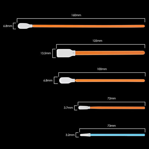 Cleaning Swab Kit, Microfiber Knitted Polyester Swab Sticks, Lint Free for Printer, Gun, Optics, Camera