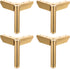 Zerodeko 4pcs Metal Furniture Support Legs Triangle Iron Cabinet Feet 100mm Titanium