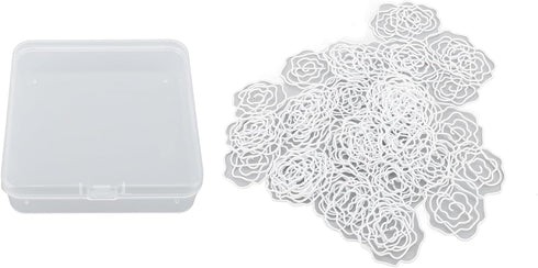 Paperclips Set, 50pcs Metal Decorative Exquisite Flower Paper Clips, Cute for Office Scrapbooking