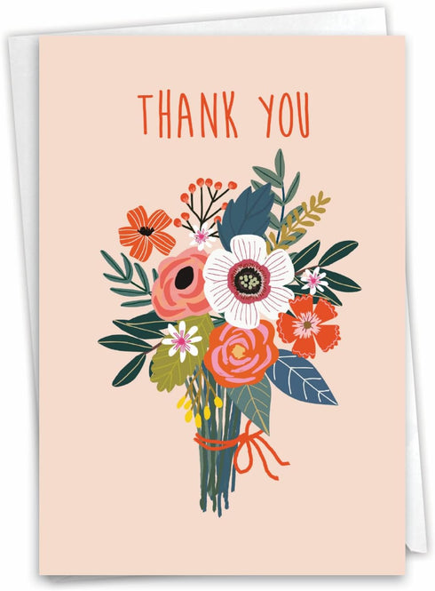 NobleWorks - Thank You Greeting Card with 5 x 7 Inch Envelope