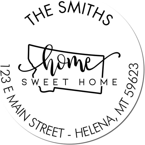 Packages 1-5/8 Montana Home Sweet Home Pre-Inked Return Address Stamps for Thank You Cards, Wedding Mail, Letters & |