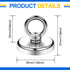 DIYMAG Magnetic Hooks - 100 lbs Heavy Duty Neodymium Magnet Hooks with Countersunk Hole, Pack of 6