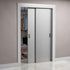 HRX STQ 2 Pack Sliding Aluminium Barn Door Handle, Self-Adhesive Edge for Pocket Closet Doors