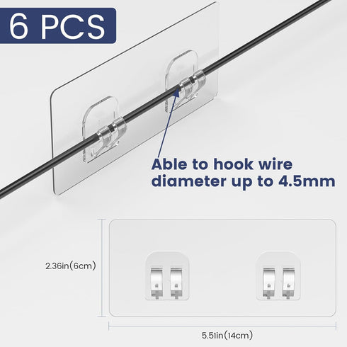 LIASDIVA 6 Pack Corner Shower Caddy Adhesive Replacement, Shower Shelf Adhesive Strips, Strong Hooks for Bathroom