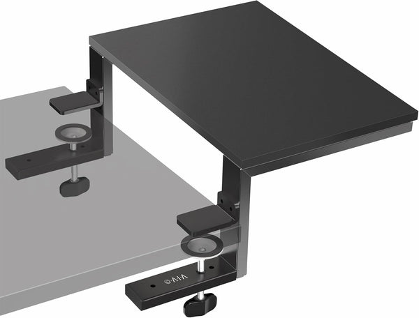 VIVO Clamp-on 15 inch Desk Extension Shelf for Gaming Devices, Ergonomic Monitor Riser and Desktop Organizer