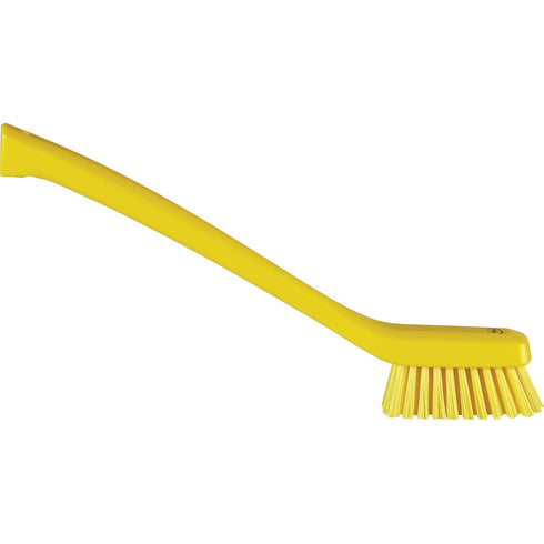 Vikan Narrow Long-Handle Cleaning Brush - Yellow
