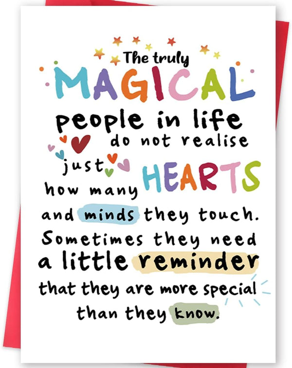 BENNLOOS Colours Positivity Cards, Thank You Friendship Card Gifts for Him Her, Beautiful