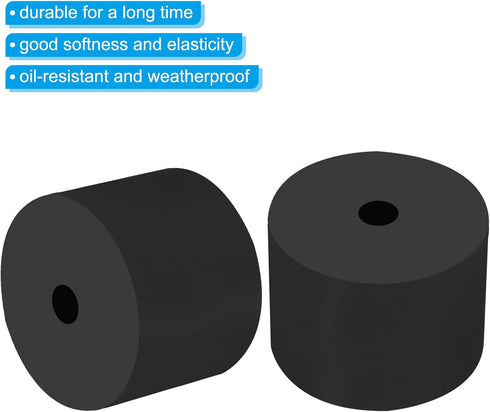 PATIKIL Multi Purpose Rubber Spacer, 4 Pcs 2"OD 0.3"ID Neoprene Round Anti-Vibration Isolation Pads for HVAC & Car