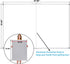 JILoffice Magnetic Foldable White Board, 48" x 36", Dry Erase Whiteboard, Silver Aluminum Frame, Wall Mounted