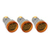 Round LED Voltage Meter Indicator – AC20-500V, 22 mm Digital Voltmeter (3 Pack, Yellow) for Panels