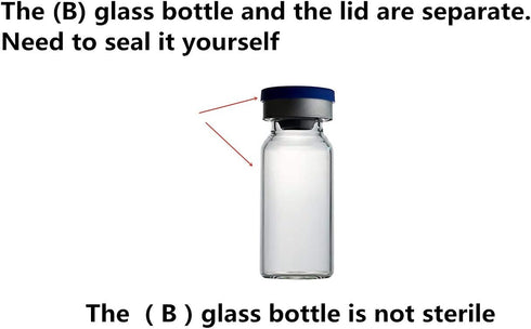 10ml Glass Bottle with Lid, Transparent Vial, B-10Pcs