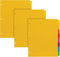 Oxford Write & Erase Plastic Binder Dividers, 8 Tab, Write On Tabs, Erase with Ballpoint Pen, 3 Sets, Asstd. Colors
