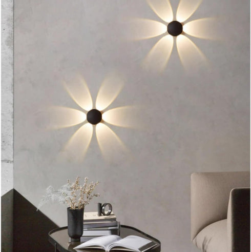 GREFAR Sconce,3000K 6W IP65 Porch,Garage,Patio(12*12*5.5CM, ABS205) Outdoor/Indoor LED Cube Wall Light, Modern Black