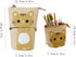 iSuperb Standing Pencil Pouch, Cute Cat Telescopic Zipper Canvas Pencil Bag for Kids