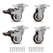 Molen 1" Low Profile TPR Casters Wheels Set of 4 for Small Box, Baby Crib, Clothes Box, Toy Box, Tool Box