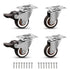 Molen 1" Low Profile TPR Casters Wheels Set of 4 for Small Box, Baby Crib, Clothes Box, Toy Box, Tool Box