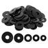 100 Pcs Rubber Washers Assortment Kit, Black Rubber Washers in 5 Sizes (16/18/20/25/30mm) for Faucets and Hoses