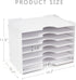 SONGWAY File Organizer for Desk, 7 Tier Wide Document Holder, Letter Mail Tray Storage Rack, A4 Paper Storage