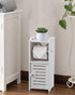 AOJEZOR Toilet Paper Holder Stand: Free Standing PVC Bathroom Cabinet - Small Bathroom Storage for Apartment Dwellers