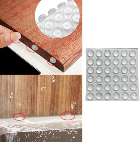 NentMent 36 Pack Countertop Cutting Board Rubber Feet Gripper Non Slip Adhesive Bumper Pads Grips for Bamboo Cutting