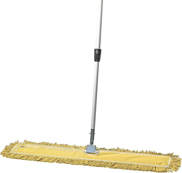 Commercial Dust Mop, 36 x 5 in. Reusable Mop Head, Extendable Handle for Floor Cleaning Supplies