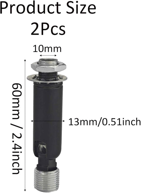 Klyeola 2Pcs 180 M10 Degree Swivel Thread Sloped Ceiling Adapter, Pendant Light and Chandelier Ceiling Mount