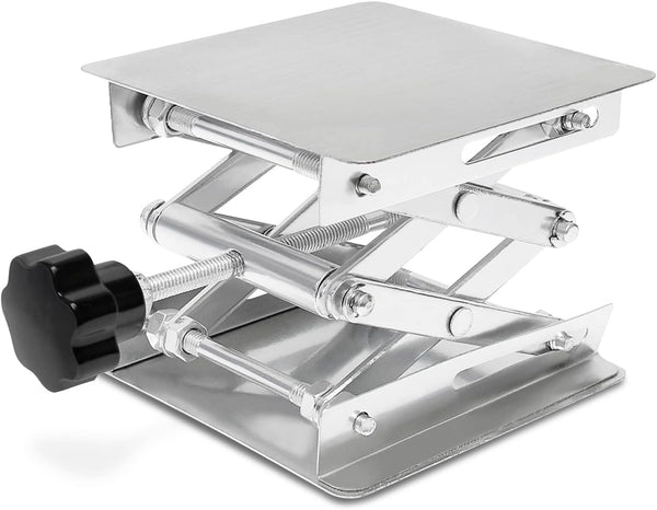 Wisamic Lab Jack Scissor Stand Platform, 4x4 inches Stainless Steel Lift Stand for Laboratory Support