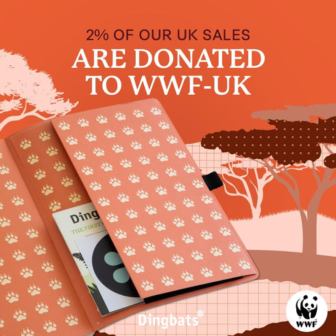 Dingbats A5 Wildlife Ruled Notebook Journal - Premium Vegan Leather Softcover for Writing, Note Taking & Travel