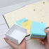 White Memo Holder with 500 Sheets Non-Sticky Colorful Blank Notes, Simple PS Sticky Notes Organizer Notepad Dispenser