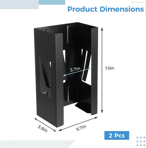 2 Pcs Magnetic Glove Box Holder - Wall Mounted Magnetic Glove Dispenser,Black Towels Wipes Paper Tissue Glove Box