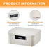 Lockable Storage Container Bin, 2.3 Gallon Heavy Duty Plastic Organizer Box with Combination Lock, White