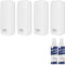 LOUKIN 4 Pack Magnetic Dry Erase Eraser (White), Includes 2 Bottles of 3.4 oz Cleaner for Classroom, Home, Office