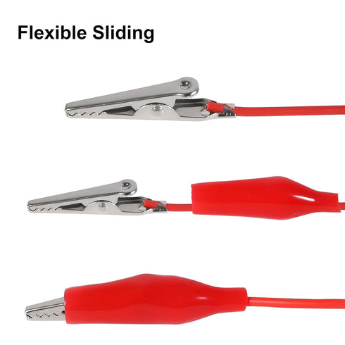 10 Groups 1M Alligator Clips, Insulated Test Leads with Double-Ended Jumper Wires for Electrical Testing