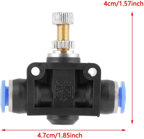 10Pcs/Set Pneumatic Speed Valve, 6mm Throttle Valve, Check Valve, Push In Speed Controller for Air Hose