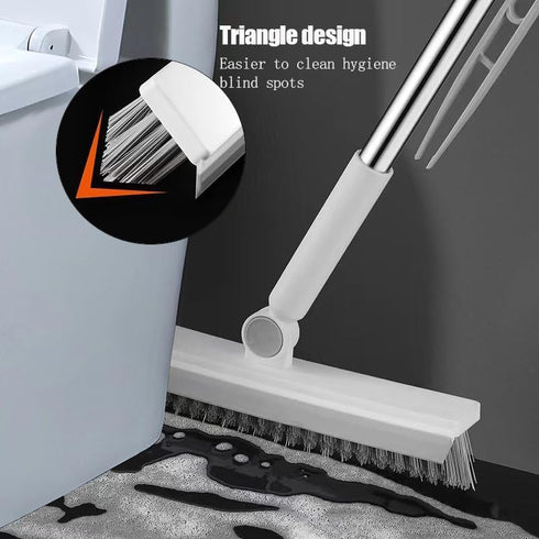 YSDSDAKA 57" Handle,3 1 Floor Scrubbing Brush with Adjustable Long in Living Grout Brush with Squeegee,V-Shape Stiff