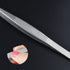 Long Forceps Tweezers, Precision Curved Science Surgical Tongs, Serrated Bent Tweezers with Knurled Handles (1PCS)